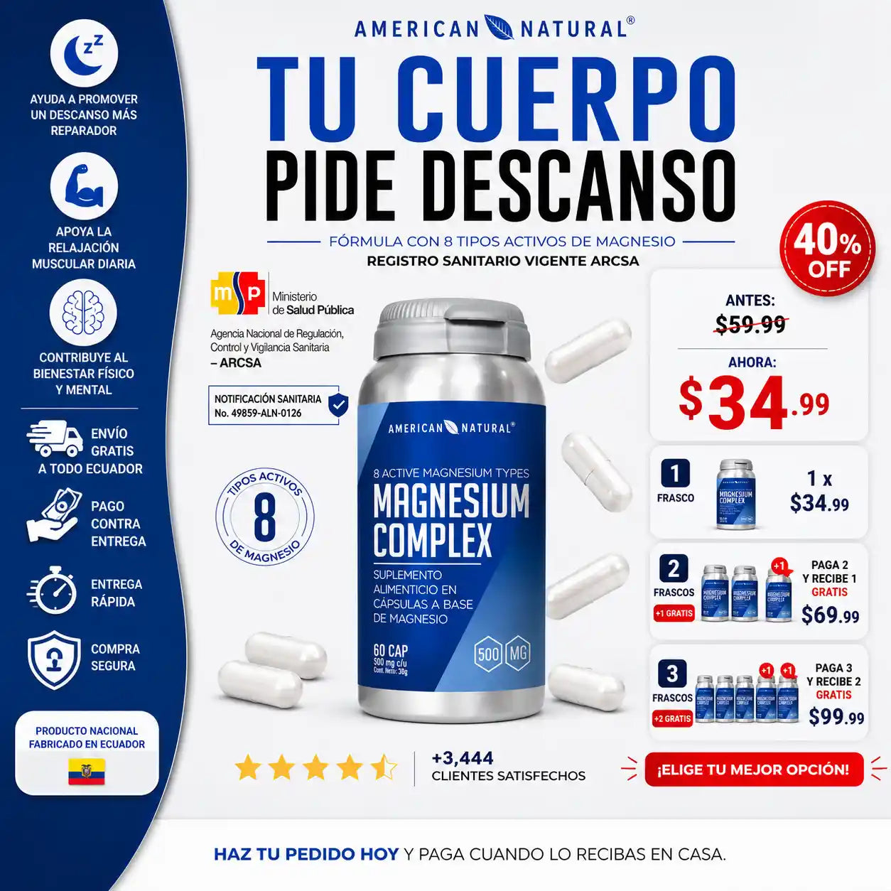 Magnesium Complex | Tu fórmula completa para un mejor descanso y bienestar diario
