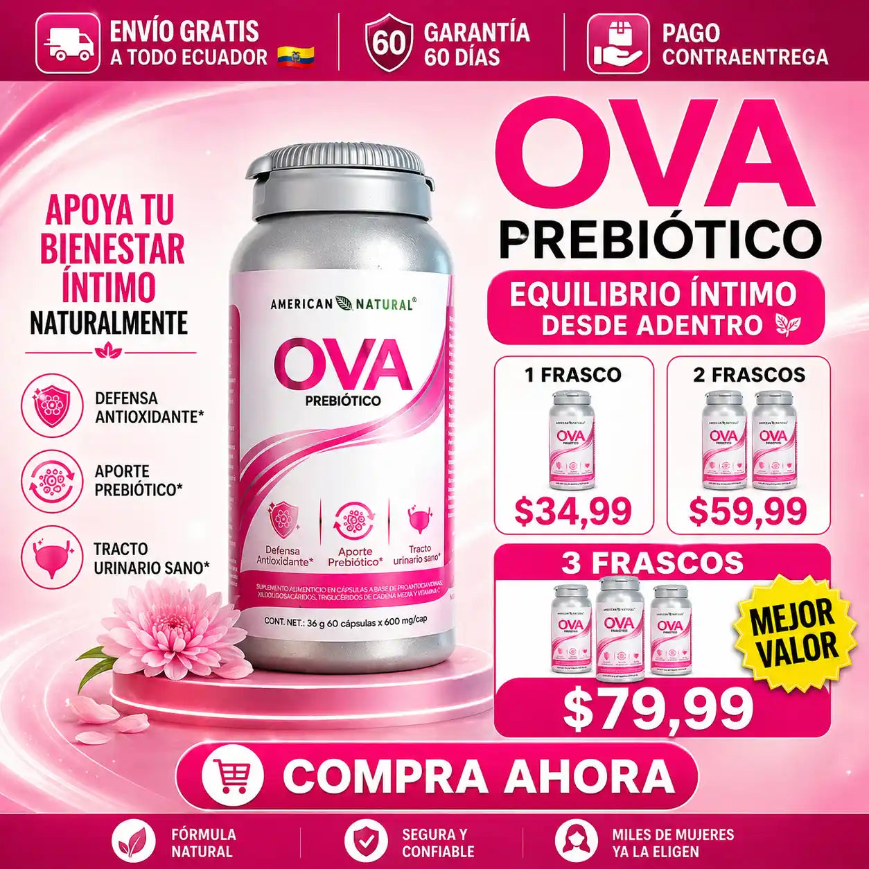 OVA | La forma natural de dejar atrás las molestias íntimas y sentirte cómoda cada día