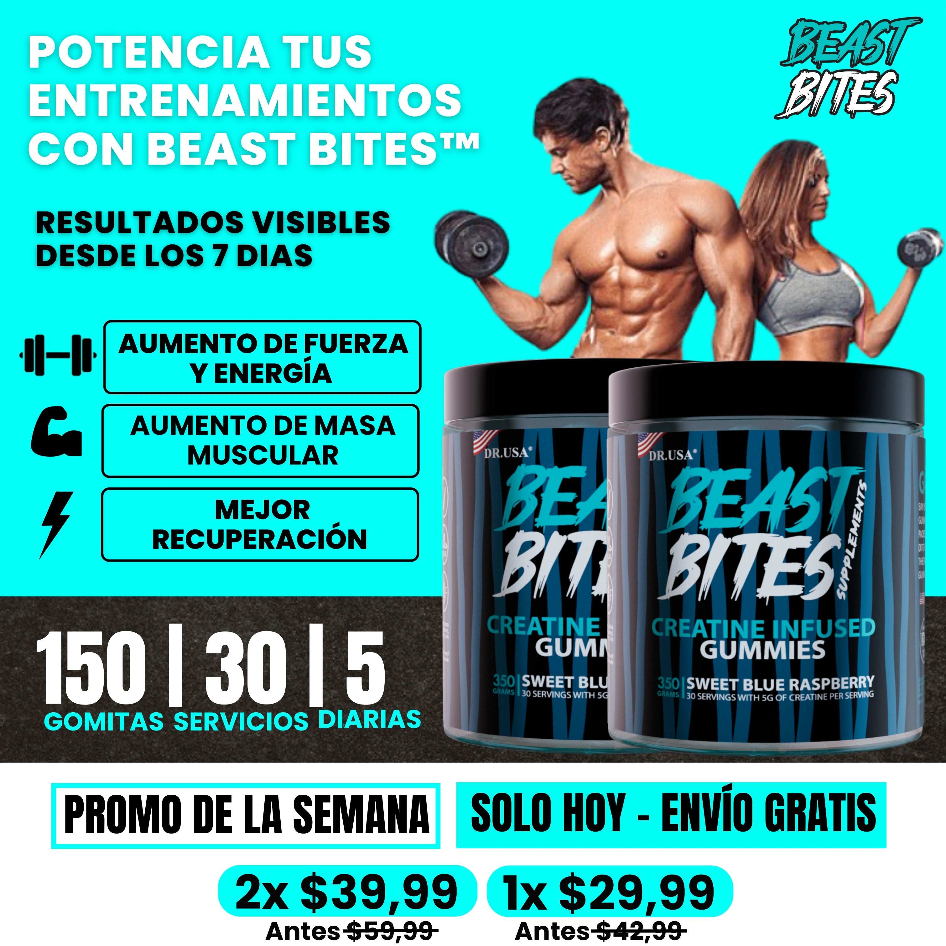 Gomitas de Creatina Monohidratada | Beast Bites™